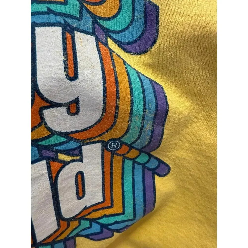 Walt Disney World Bright Yellow Retro Vibes Hoodie Hooded Sweatshirt XXL - Picture 4 of 6
